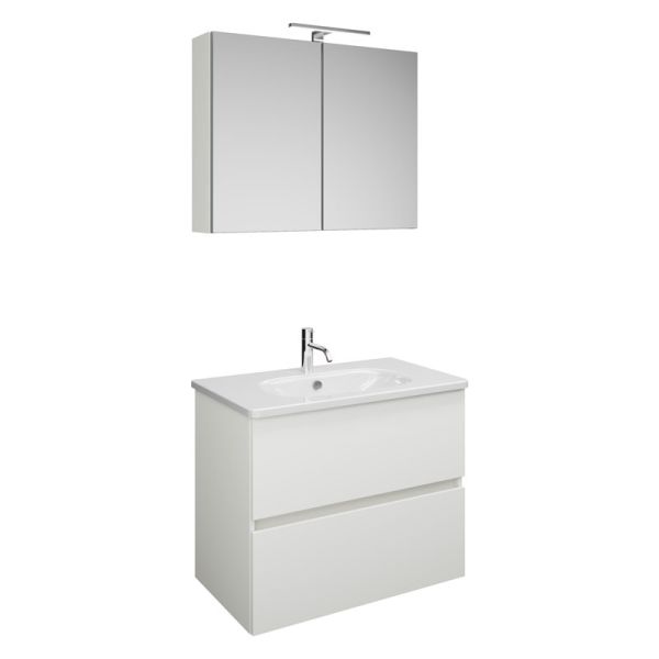 Burgbad Rocio Badmöbel Set 80 cm Weiß Matt