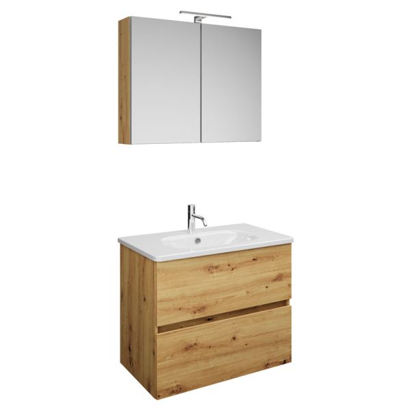 Burgbad Rocio Badmöbel Set 80 cm Eiche Dekor Urban
