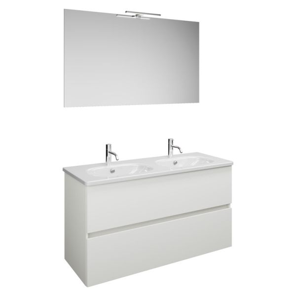 Burgbad Rocio Badmöbel Set 120 cm Weiß Matt