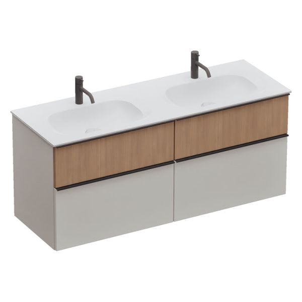 Burgbad Fiumo 2.0 Waschtisch mit Unterschrank Set - 142 cm