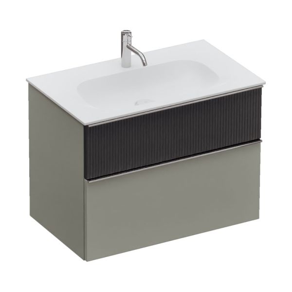 Burgbad Fiumo 2.0 Waschtisch mit Unterschrank Set - 82 cm