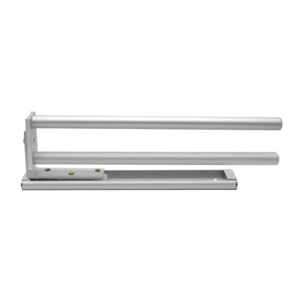 Fackelmann Zubehör Handtuchhalter Auszug, Aluminium 2-armig