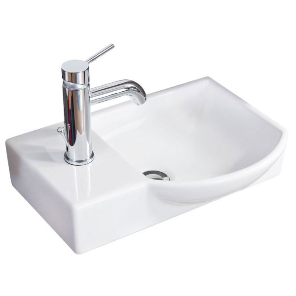 Fackelmann Waschtisch Keramik Gäste WC 45 cm weiß