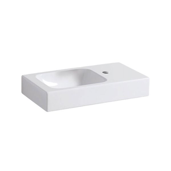 Geberit iCon Waschtisch - Hahnloch, Ablagefläche, weiß, KeraTect