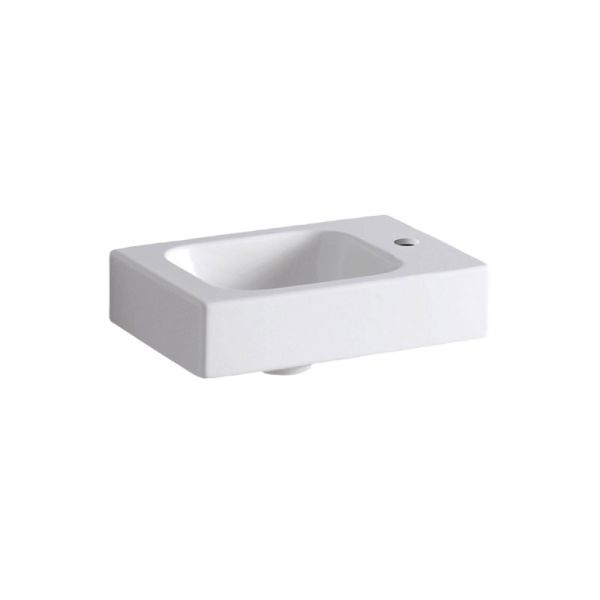 Geberit iCon Waschtisch - Waschbecken Hahnloch rechts, weiß, KeraTect