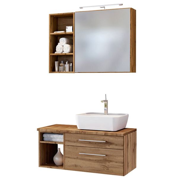 Held Möbel Davos Badmöbel Set 21 - 90 cm