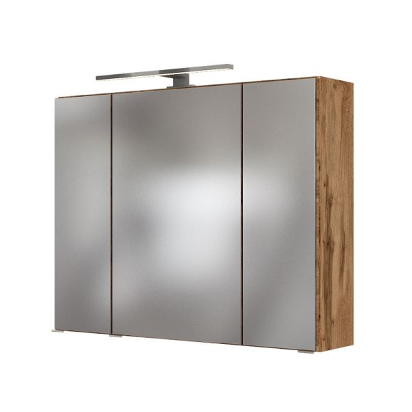 Held Möbel Lucca Spiegelschrank 3D - 80 cm
