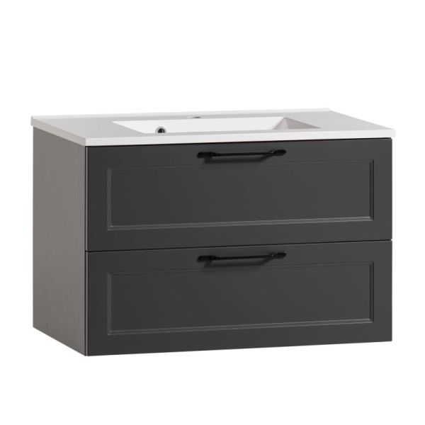 Held Möbel Lugo Waschtisch mit Unterschrank 80 cm Front