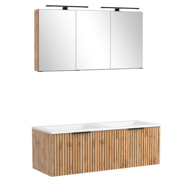 Held Möbel Ashton Badmöbel Set - 120cm,Spiegelschrank