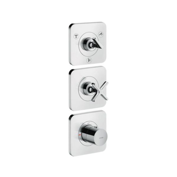Axor Citterio Thermostat Unterputz für 3 Verbraucher mit Rosetten