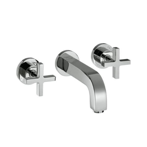 Axor Citterio Waschtischarmatur Unterputz mit Auslauf 222 mm, Kreuzgriffen
