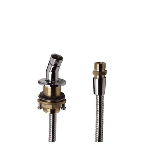 HG Brausenhalter mit Schlauch 2000mm chrom für Wannenrand