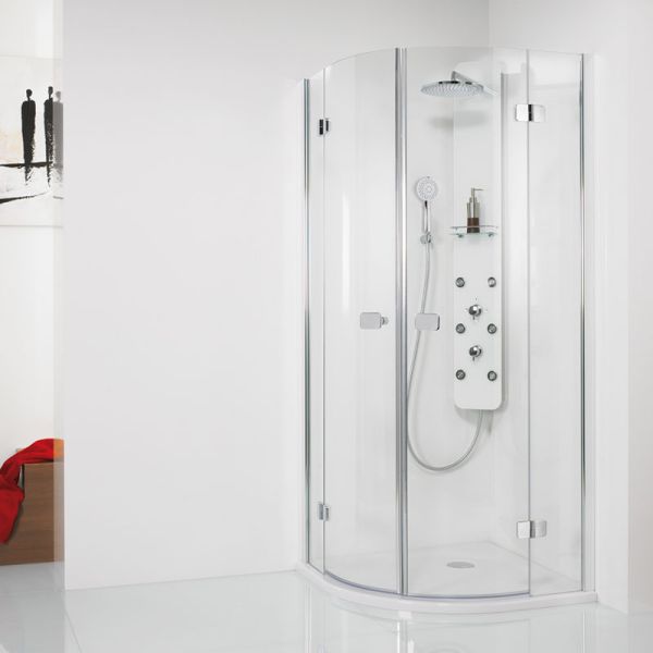 HSK Premium Softcube Viertelkreisdusche / Runddusche - 4-teilig, Radius 550