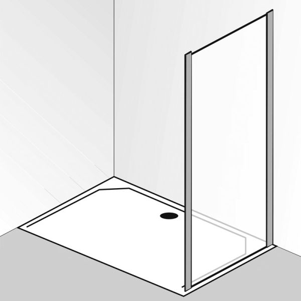 HSK Solida Seitenwand 100 cm Skizze