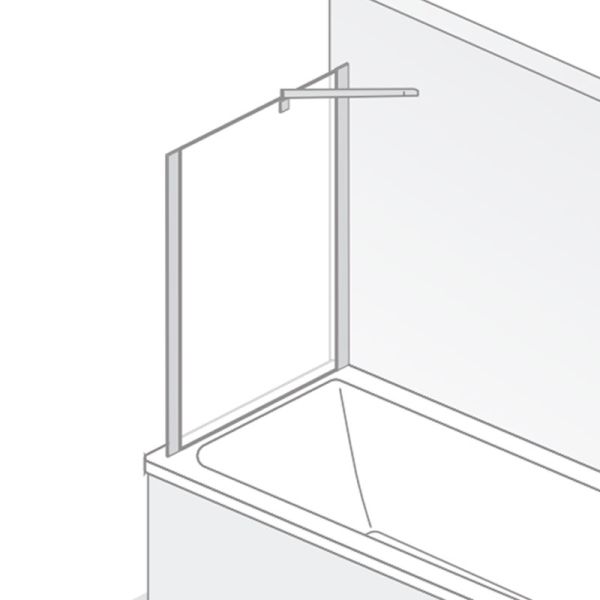 HSK Favorit Nova Seitenwand 75 cm Skizze