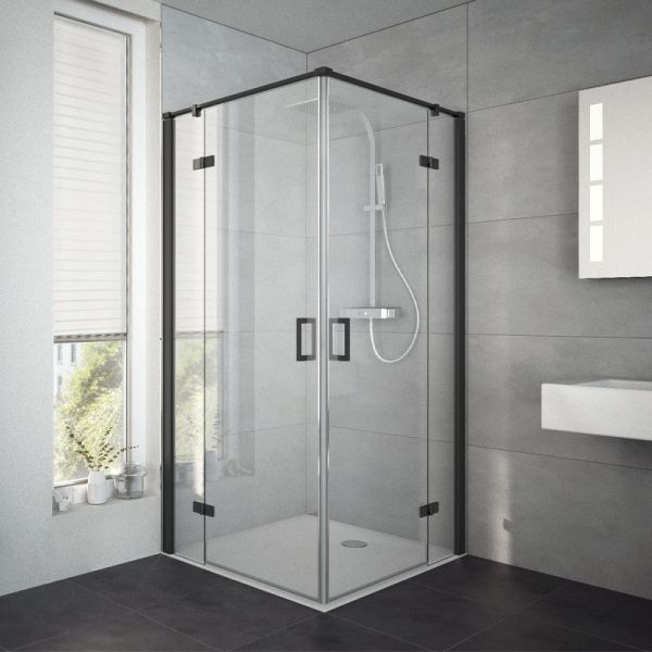 HSK Atelier Plan Dusche mit Eckeinstieg - 2 Drehtüren und 2 Festelemente
