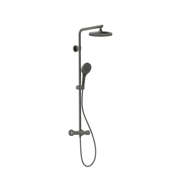 HSK Shower und Co Duschsystem AquaXPro 100 Thermostat gunmetal gebürstet