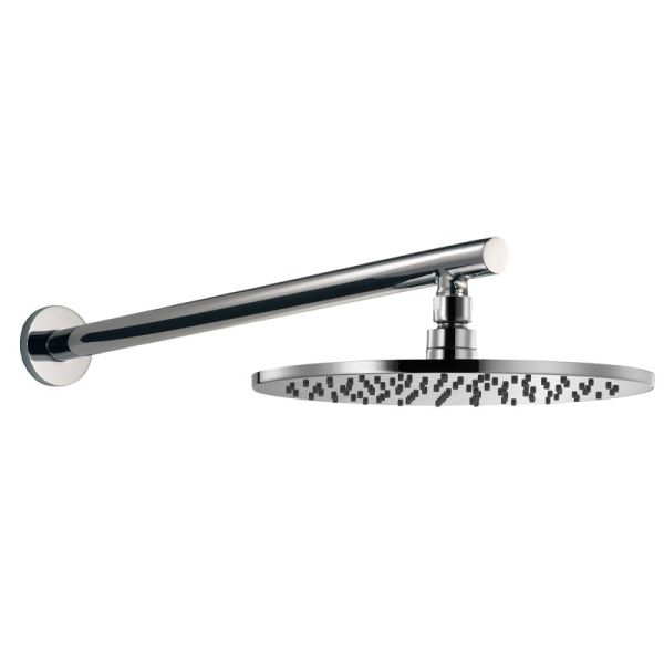 HSK Shower und Co Kopfbrause Rund mit Wandarm gerade, flach, Durchmesser 25 cm