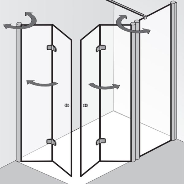 HSK Exklusiv 2.0 Dusche mit Eckeinstieg