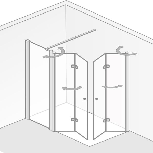 HSK Exklusiv 2.0 Dusche mit Eckeinstieg