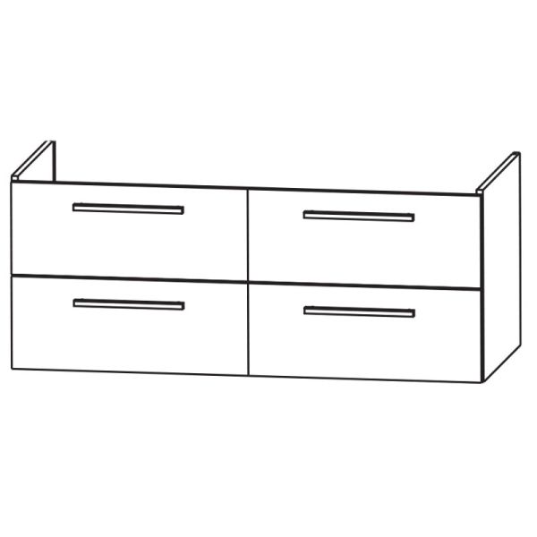Laguna Waschtischunterschränke 126 cm - Skizze