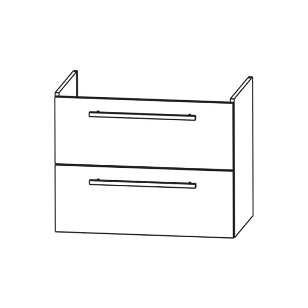 Laguna Waschtischunterschrank 50 cm Skizze
