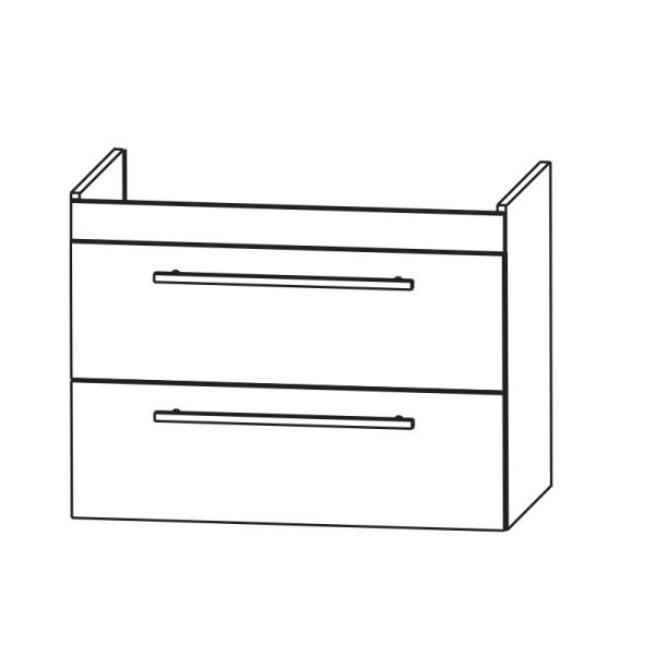 Laguna Waschtischunterschränke Waschtischunterschrank - 60 cm Skizze