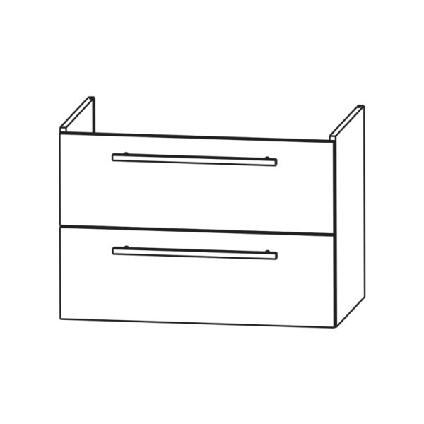 Laguna Waschtischunterschrank 56 cm Skizze