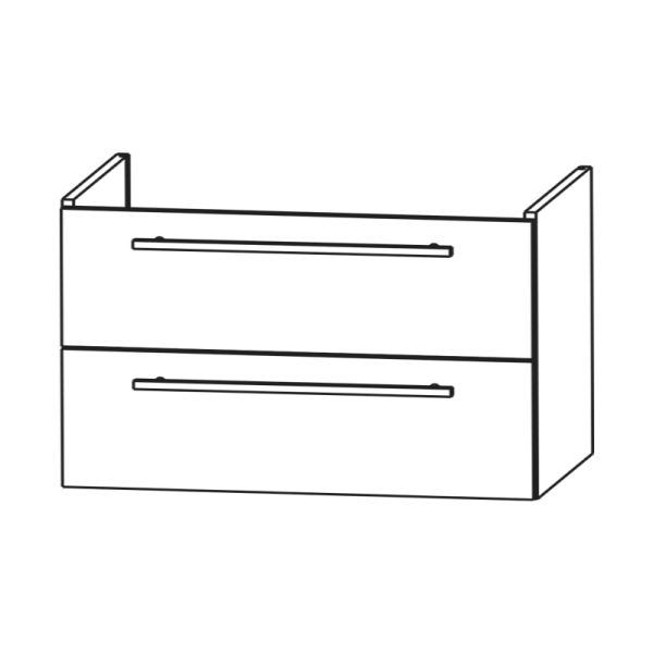 Laguna Waschtischunterschrank 76 cm Skizze