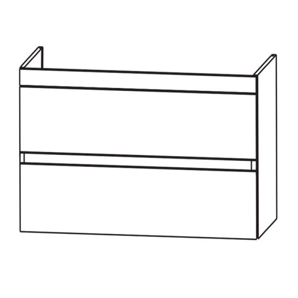 Laguna Waschtischunterschrank 125 cm Skizze