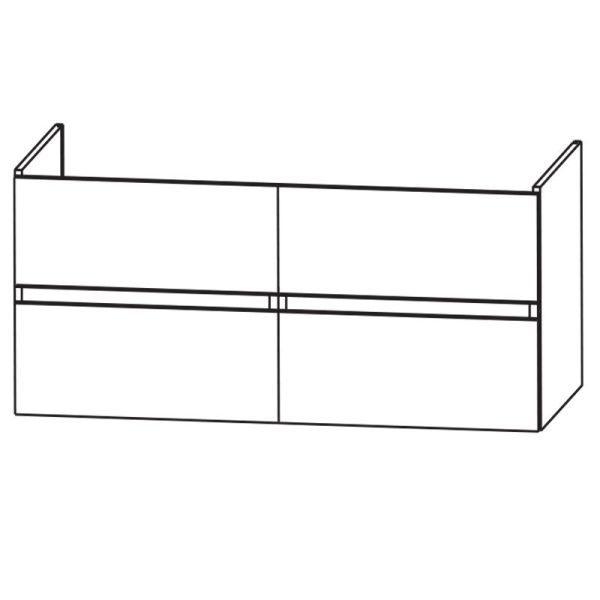 Laguna Waschtischunterschrank 135 cm Skizze