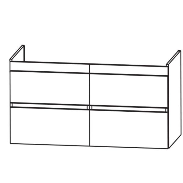 Laguna Waschtischunterschrank 127 cm Skizze