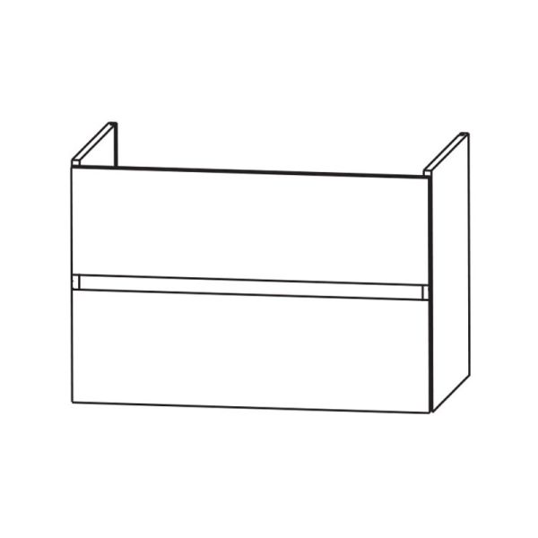 Laguna Waschtischunterschrank 50 cm Skizze
