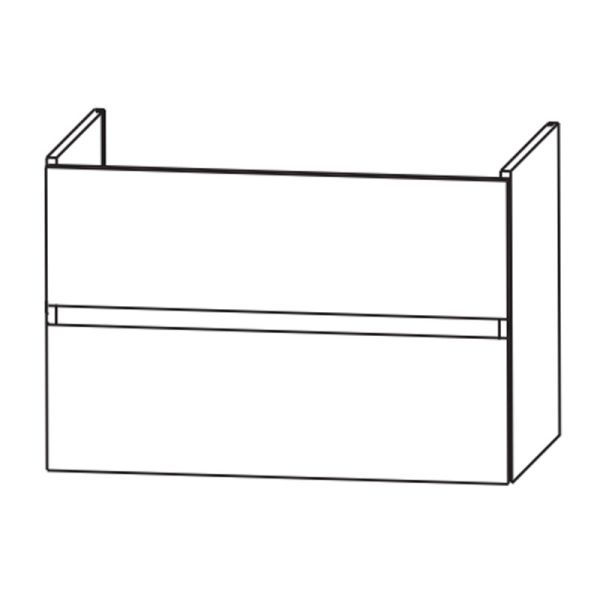 Laguna Waschtischunterschrank 58 cm Skizze