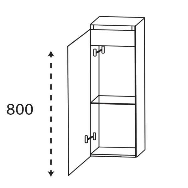 Laguna Highline 100 Highboard - 30 cm Skizze