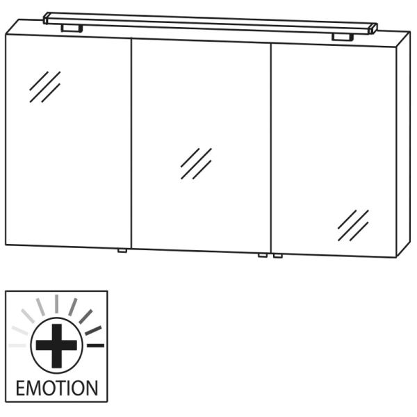 Laguna Spirit Spiegelschrank - 140 cm Skizze