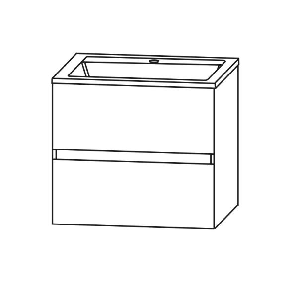 Laguna Spirit Waschtisch mit Unterschrank - 62 cm Skizze
