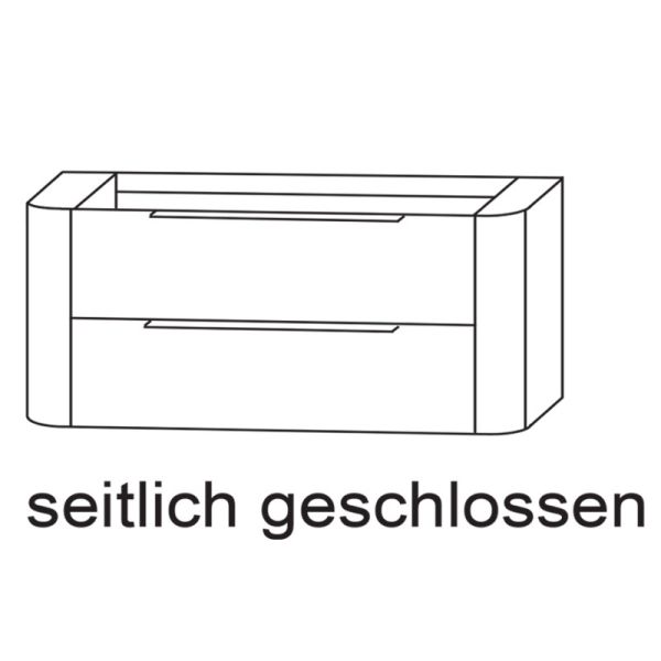 Laguna Orbis Waschtischunterschrank - 131 cm Skizze
