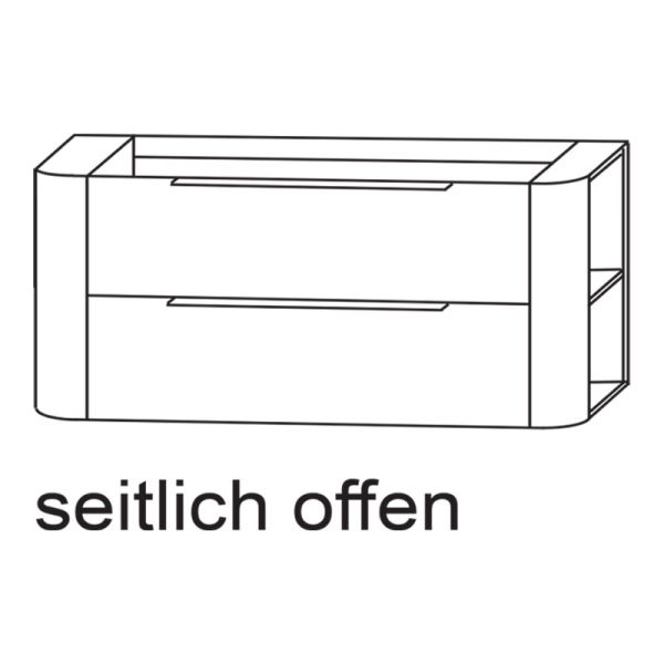 Laguna Orbis Waschtischunterschrank - 131 cm Skizze