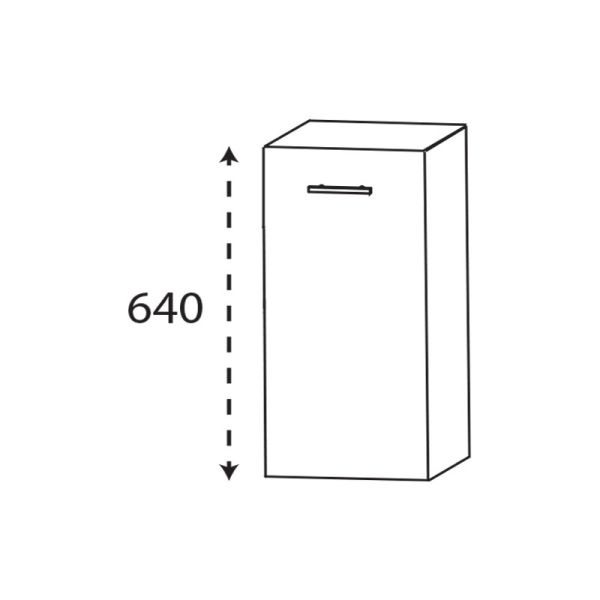 Laguna Ergänzungsschrank Unterschrank - 40 cm Skizze