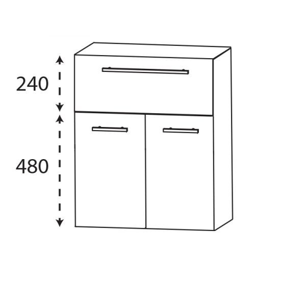 Laguna Ergänzungsschrank Unterschrank - 60 cm Skizze