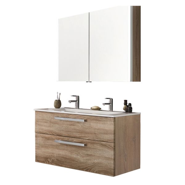 Laguna Life plus Badmöbel Set 4 - 123,2 cm mit Doppel-WT