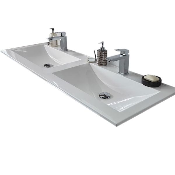Laguna Life plus Möbelwaschtisch - 142 cm, STONEPLUS Doppelwaschtisch