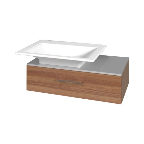 Laguna Platino 2.0 Waschtisch mit Unterschrank - 66,6 cm - Gästebad