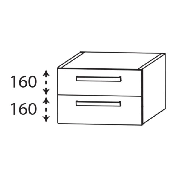 Laguna Platino 2.0 Plattenunterschrank - 80 cm Skizze