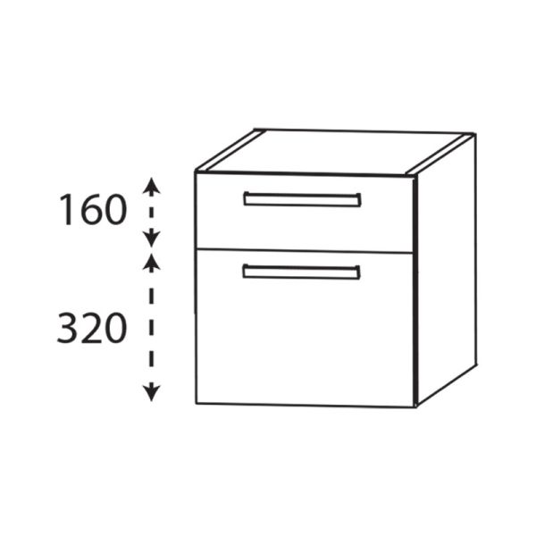 Laguna Platino 2.0 Plattenunterschrank - 60 cm