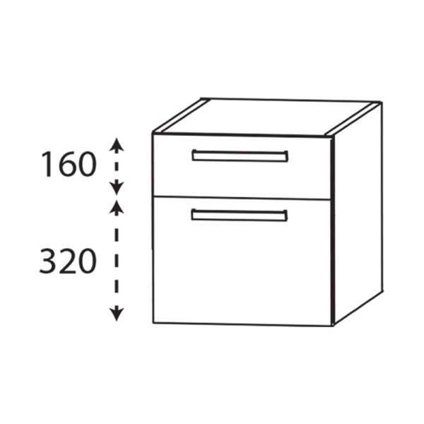 Laguna Platino 2.0 Plattenunterschrank - 80 cm Skizze