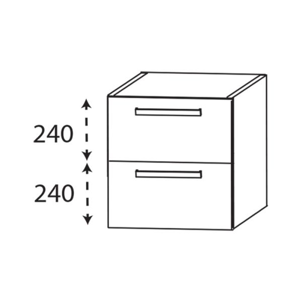 Laguna Platino 2.0 Plattenunterschrank - 50 cm Skizze