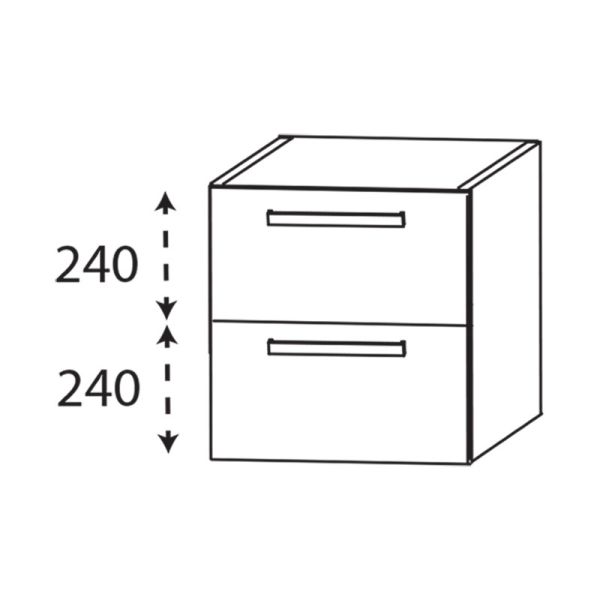 Laguna Platino 2.0 Plattenunterschrank - 60 cm Skizze