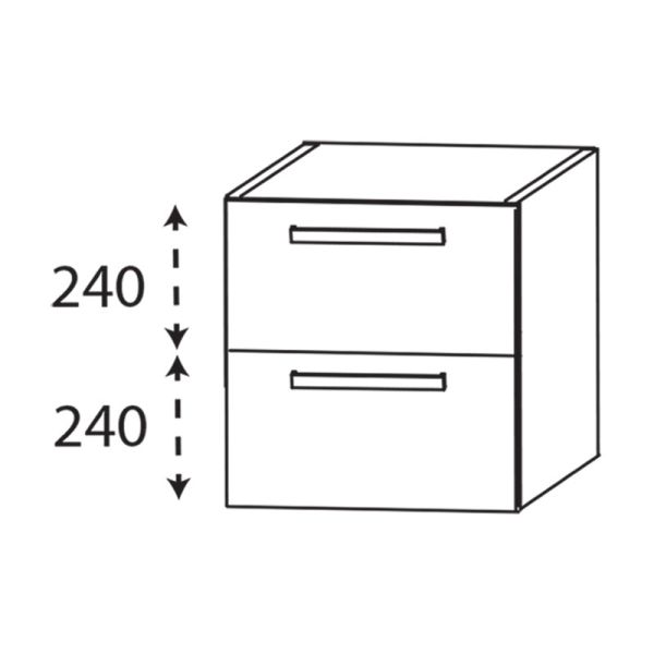 Laguna Platino 2.0 Plattenunterschrank - 70 cm Skizze